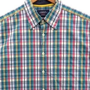 Charles Tyrwhitt Spring Preppy Plaid Button Up Dress Shirt Men Large
